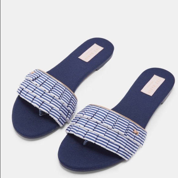 ted baker blue flip flops